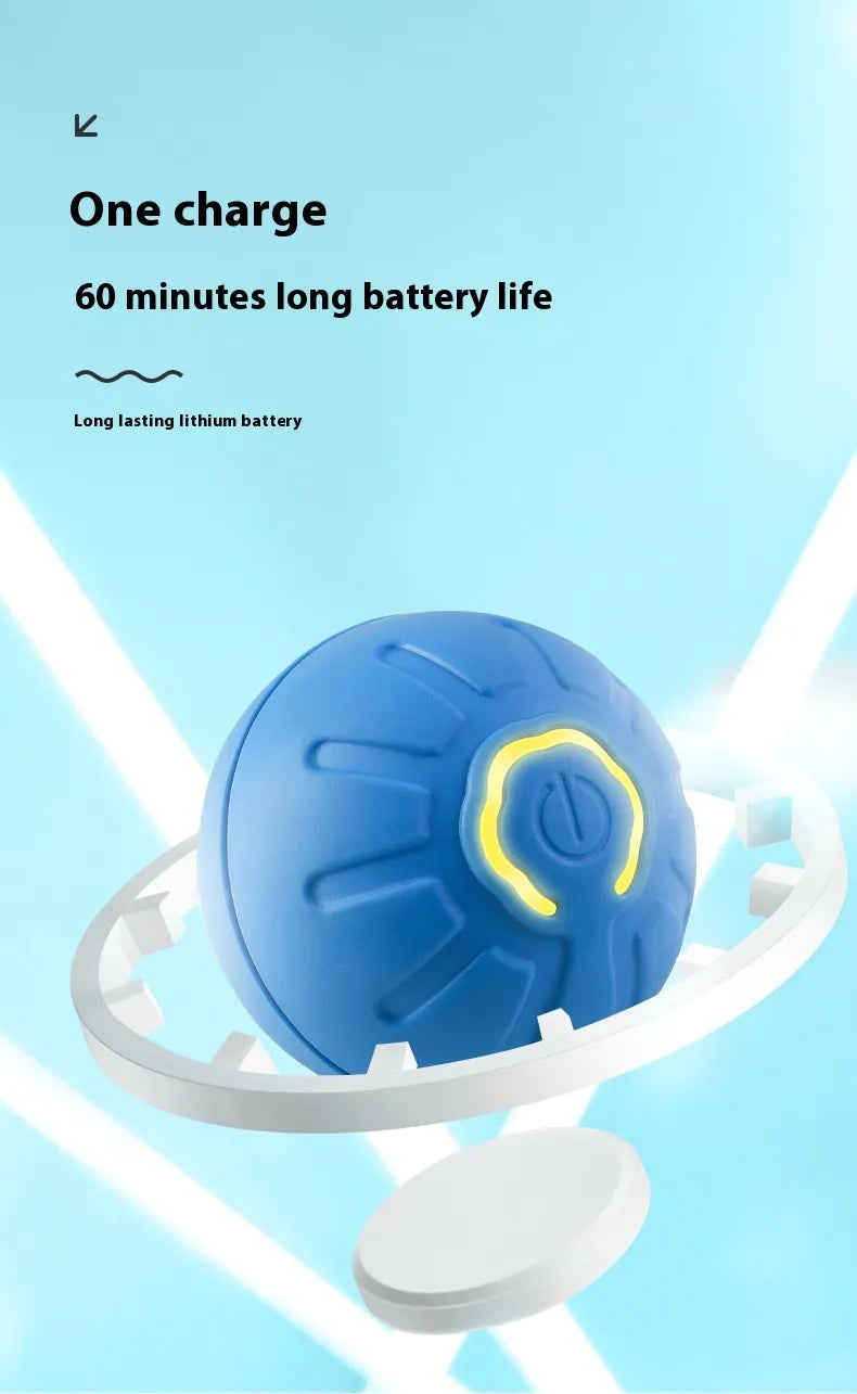 Smart Interactive Cat Toy Ball – Self-Rolling, USB Rechargeable